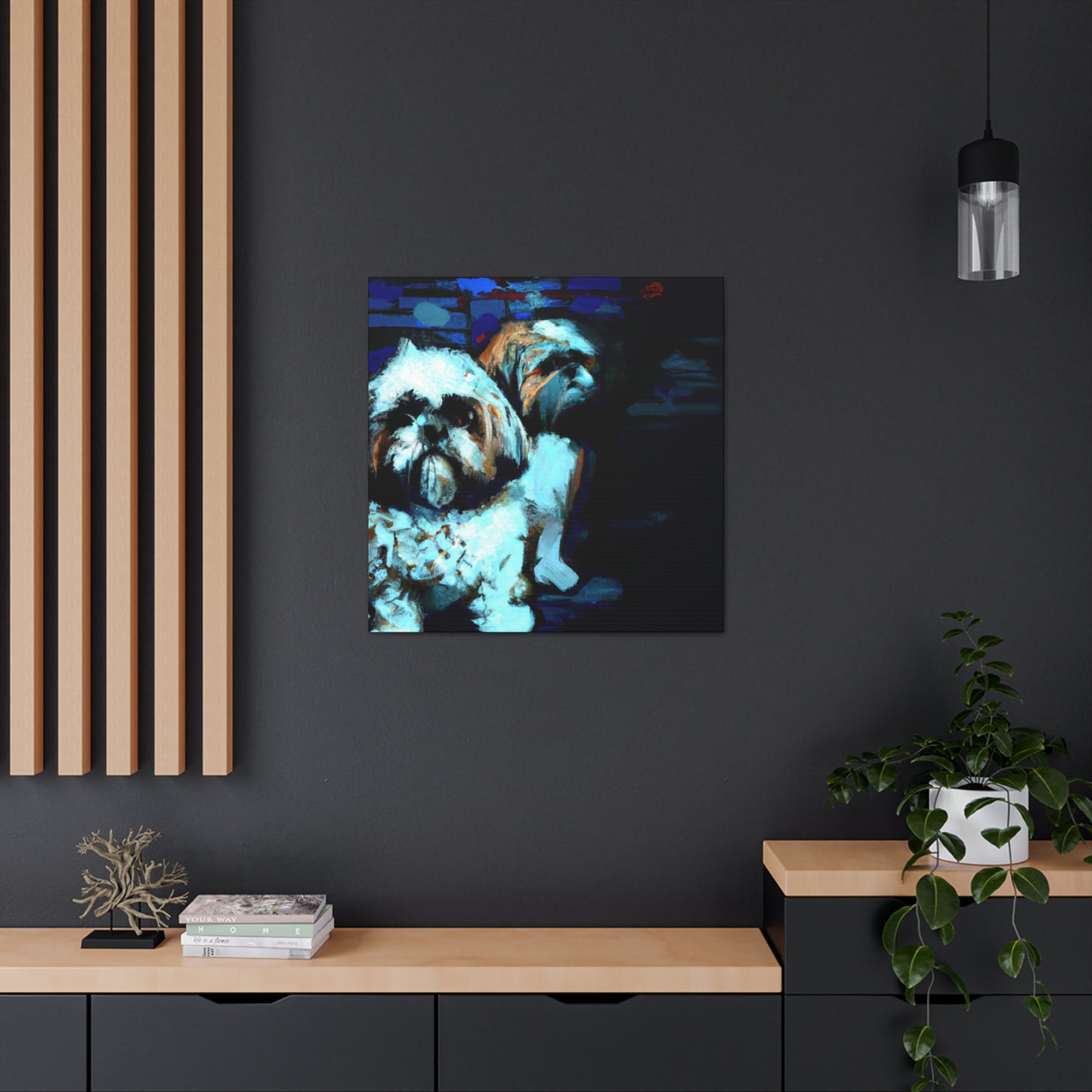 "Shih Tzu's Delightful Dance" - Canvas