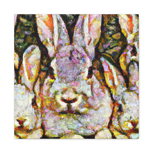 "Rabbit Among Daisies" - Canvas