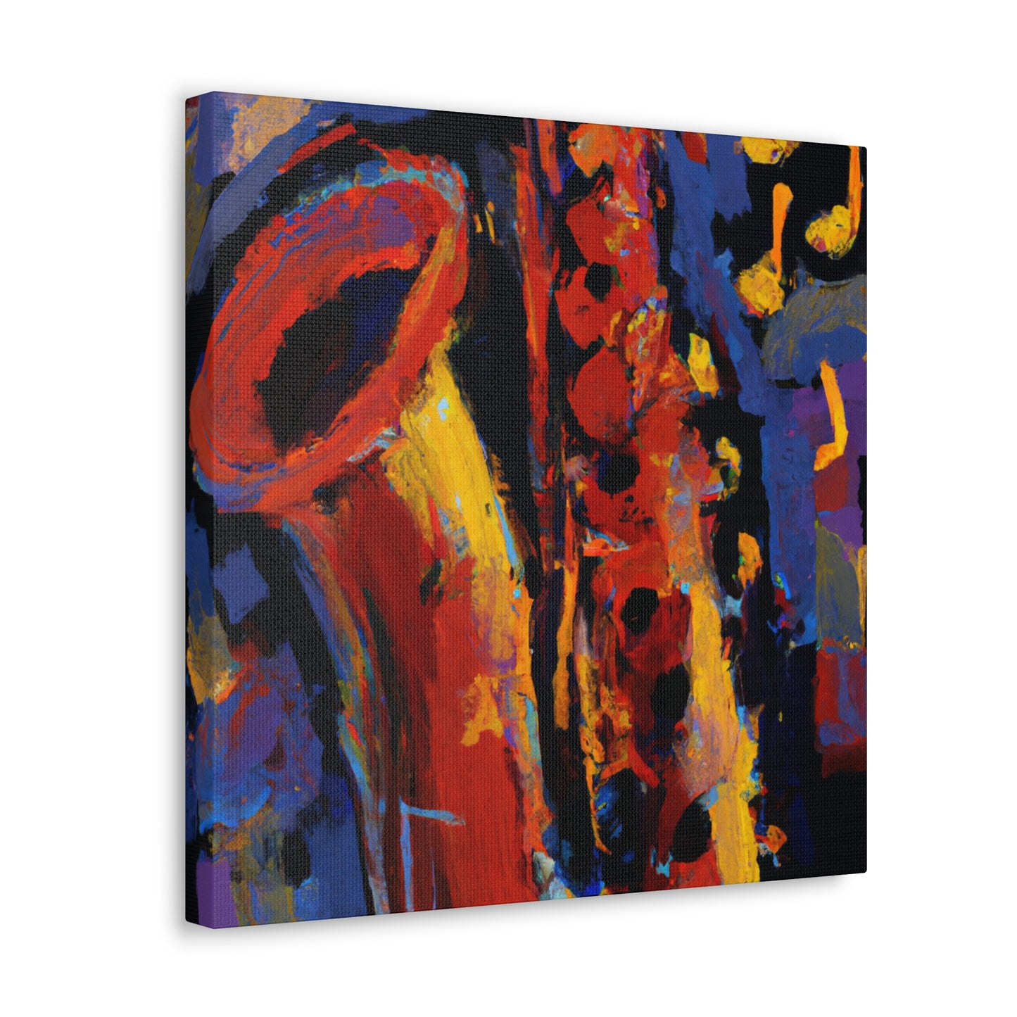 "Soulful Saxophone Symphony" - Canvas