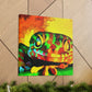 Gecko in Sunset Glow - Canvas