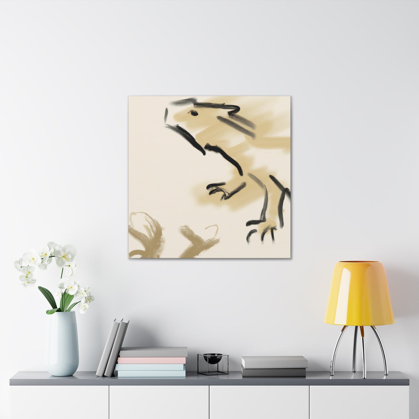 Iguana Tango Abstract - Canvas