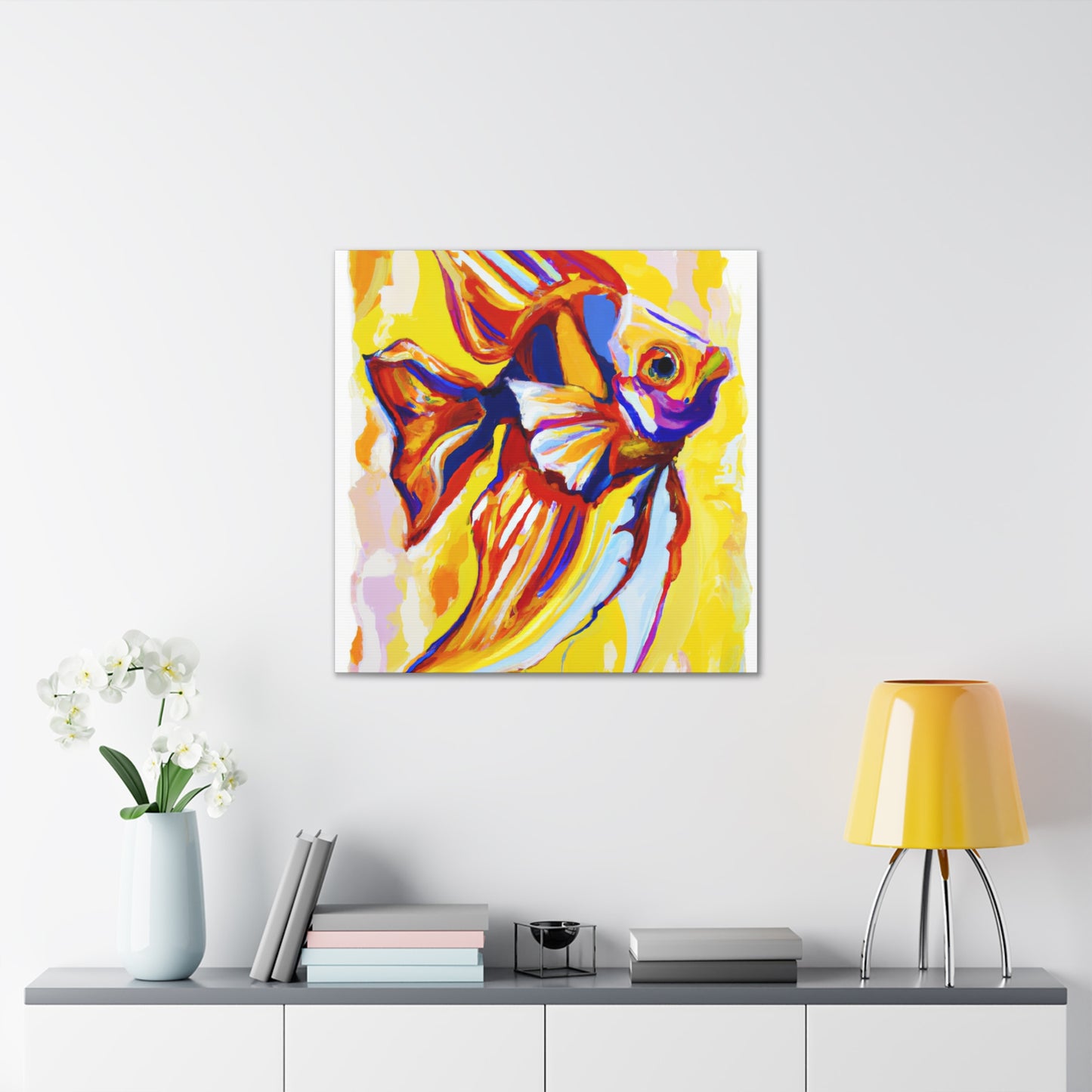 Angelic Fish in Bloom - Canvas