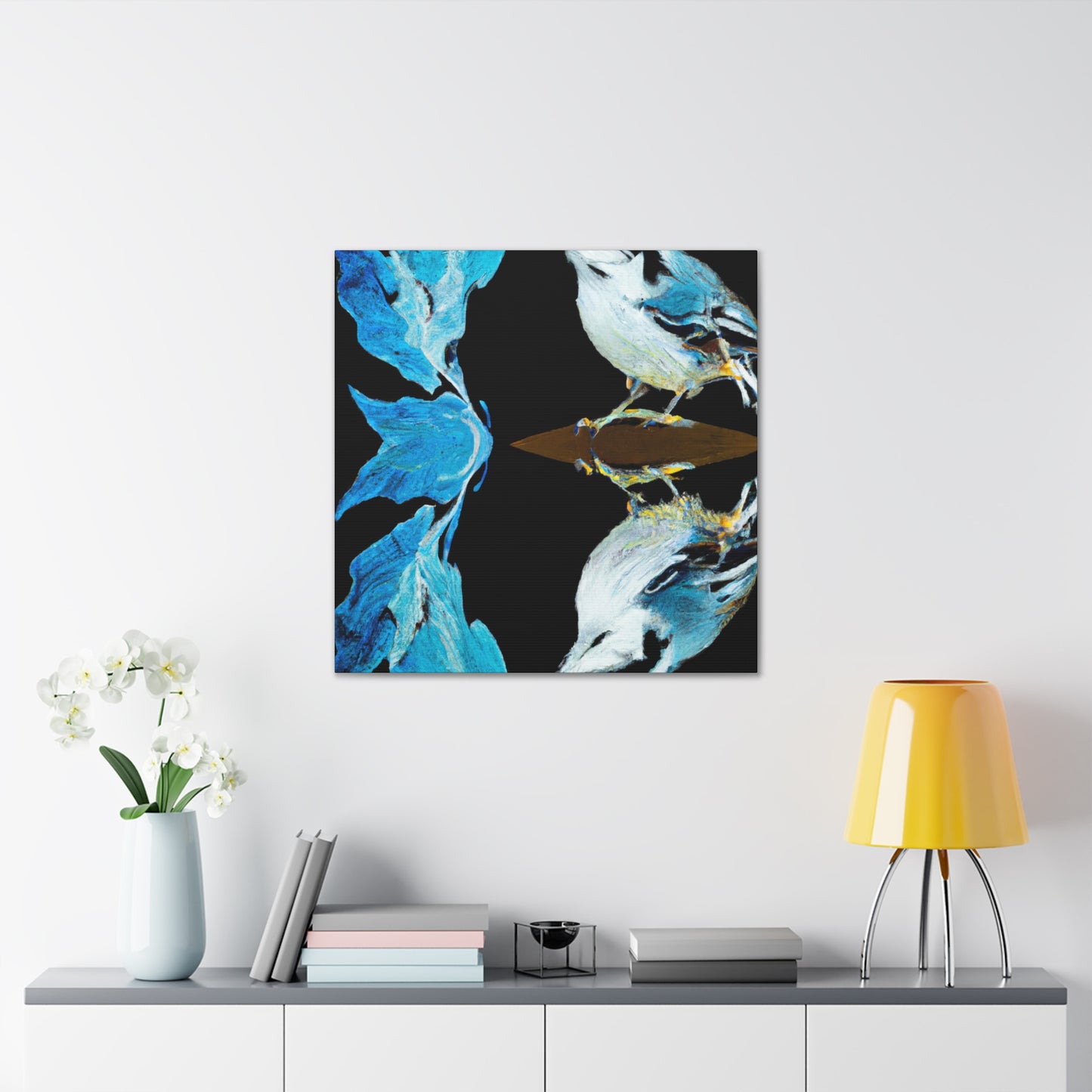 White Nuthatch Majesty - Canvas