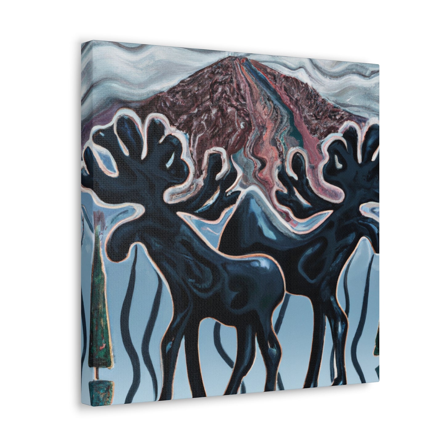 Moose in Mystic Moonlight - Canvas