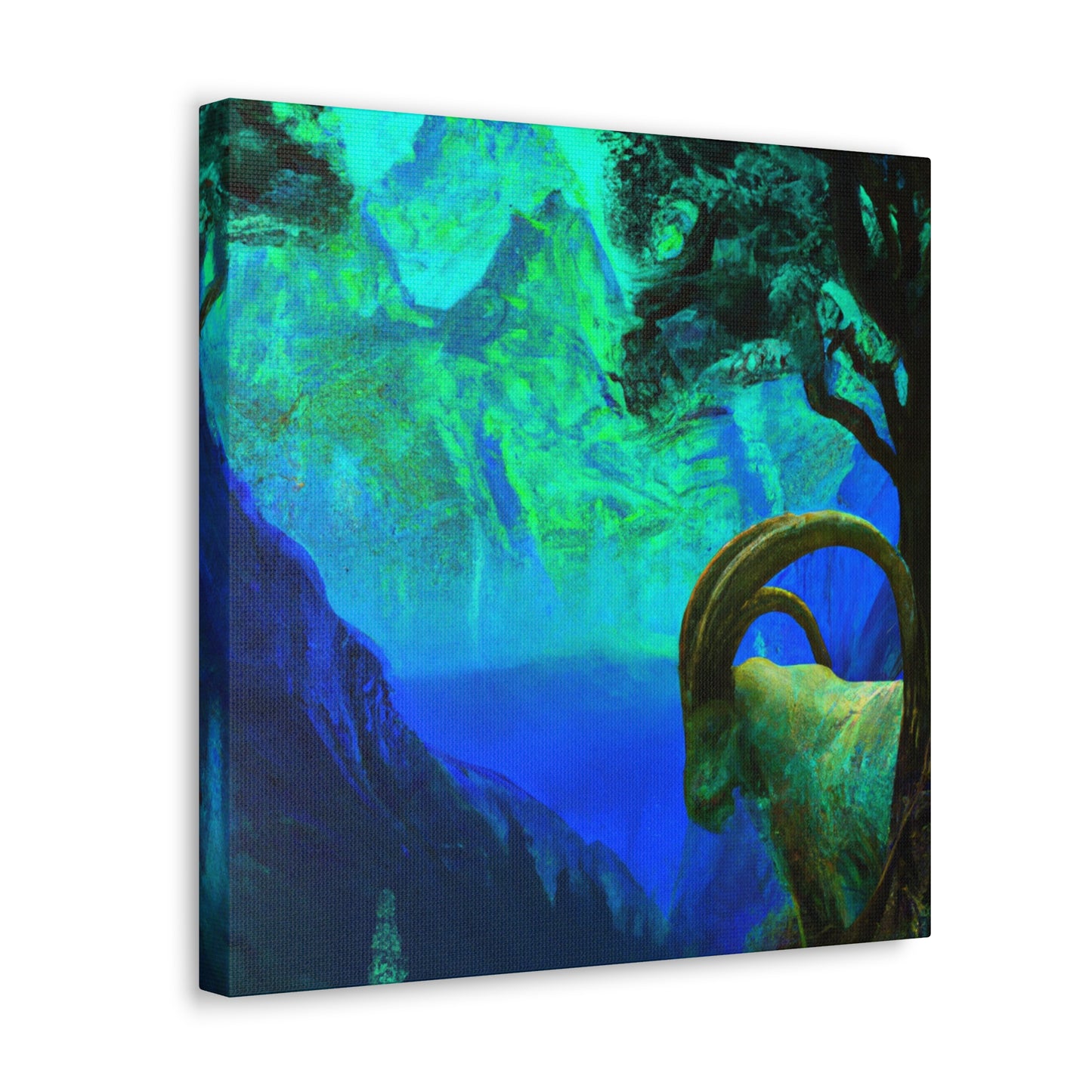 Goat on Mountain Ridge - Canvas