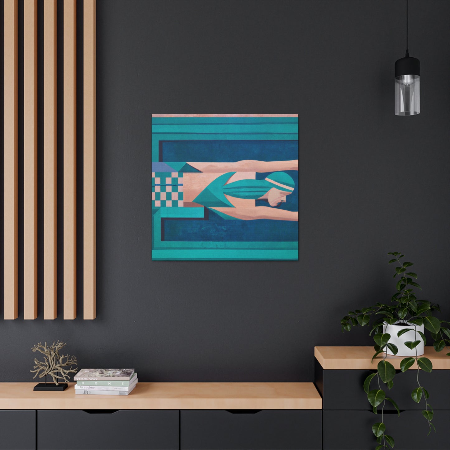 "Swim in Deco Style" - Canvas