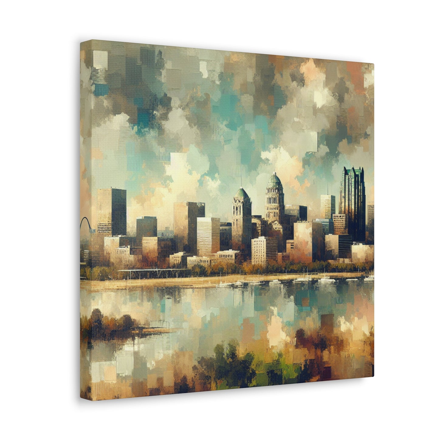 "Cityscape Symphony: St. Louis" - Canvas