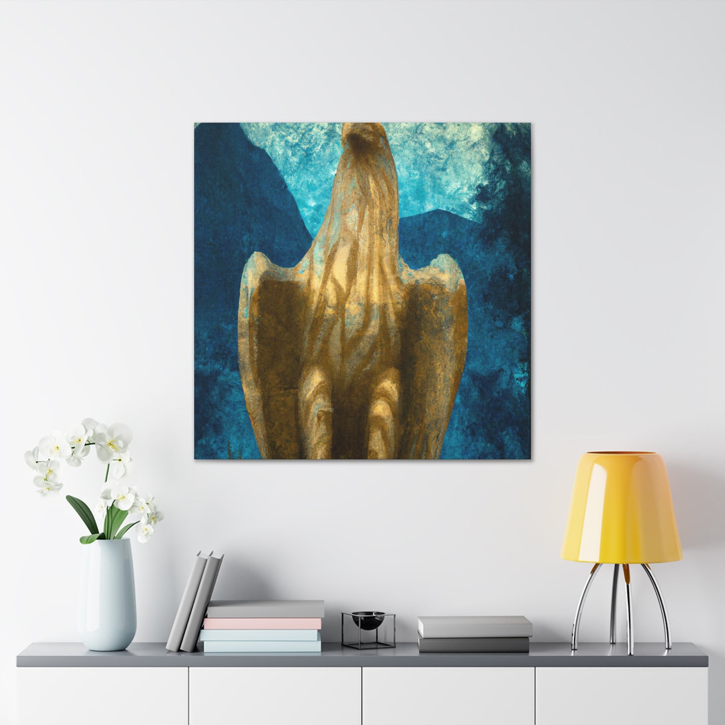 "Golden Eagle Art Deco" - Canvas