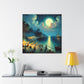 Enigmatic Lunar Revelry - Canvas