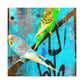 "Parakeets in Flight" - Canvas