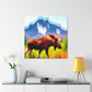 Moose in Impressionism - Canvas