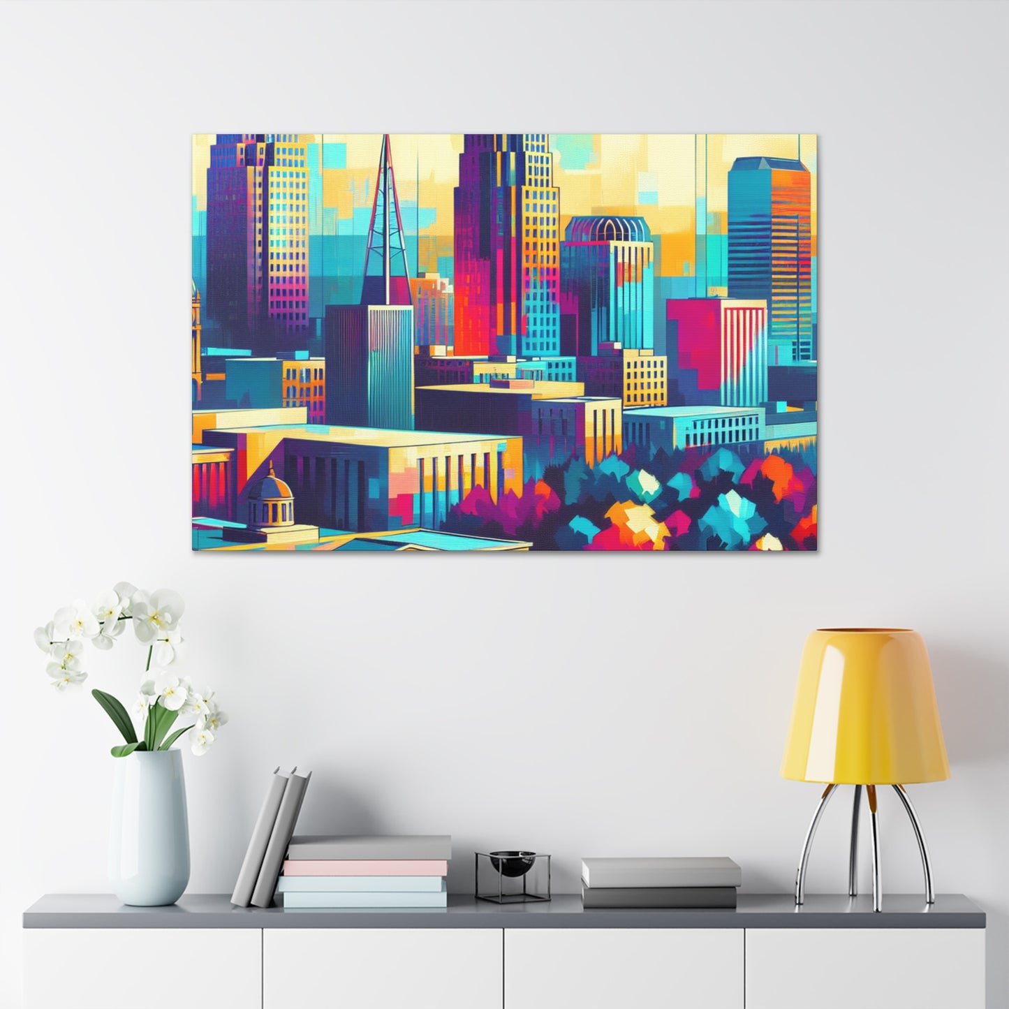 "Urban Symphony: Raleigh Rhapsody" - Canvas