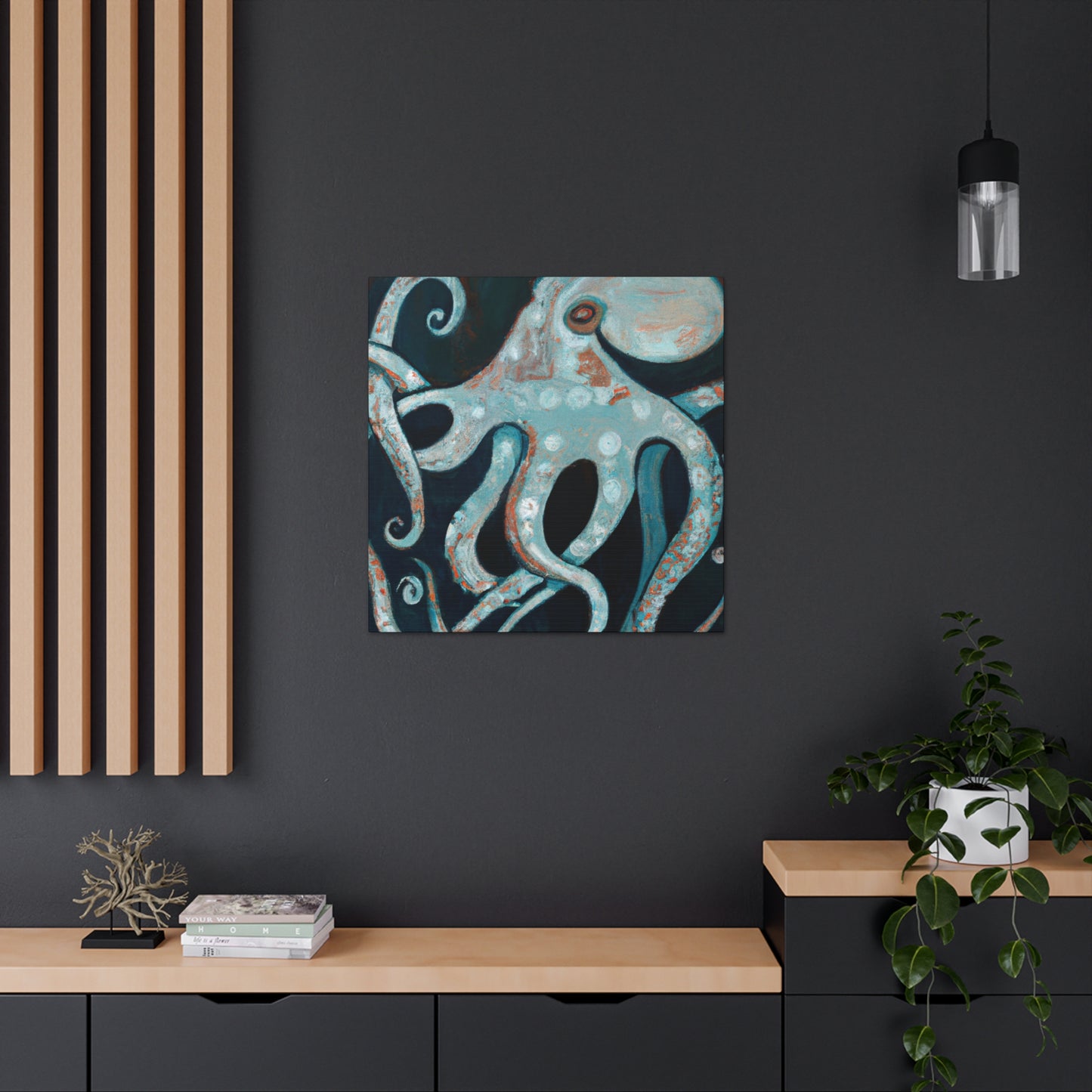 "Octopus in Art Deco". - Canvas