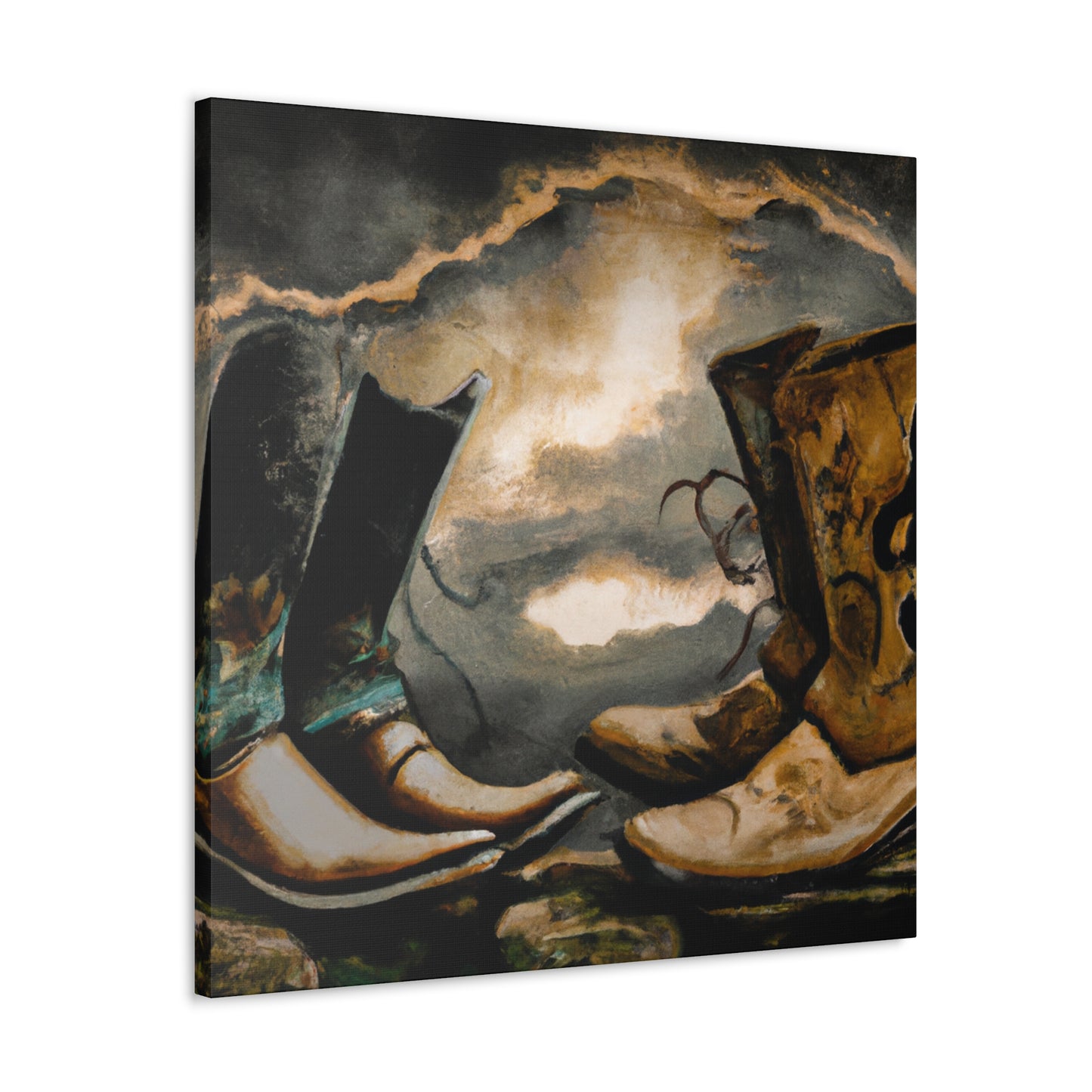 "Booted in Art Nouveau" - Canvas