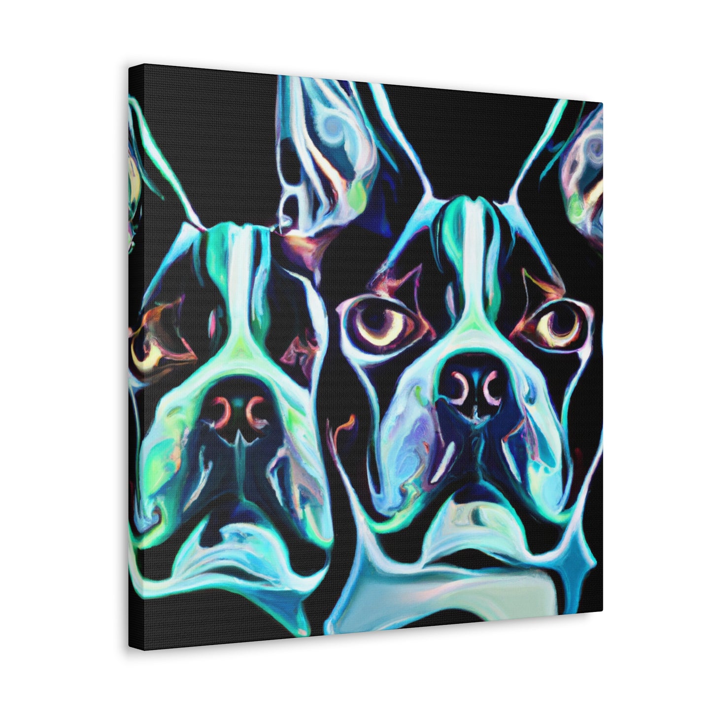 "Boston Terrier Bouquet" - Canvas