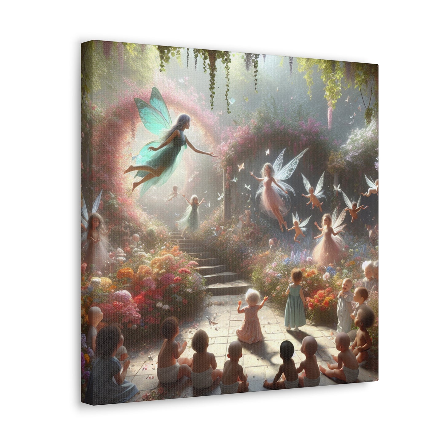 Whimsical Blooming Realms - Canvas