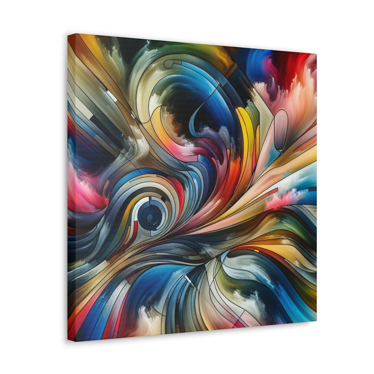 Whirling Colors Embrace - Canvas