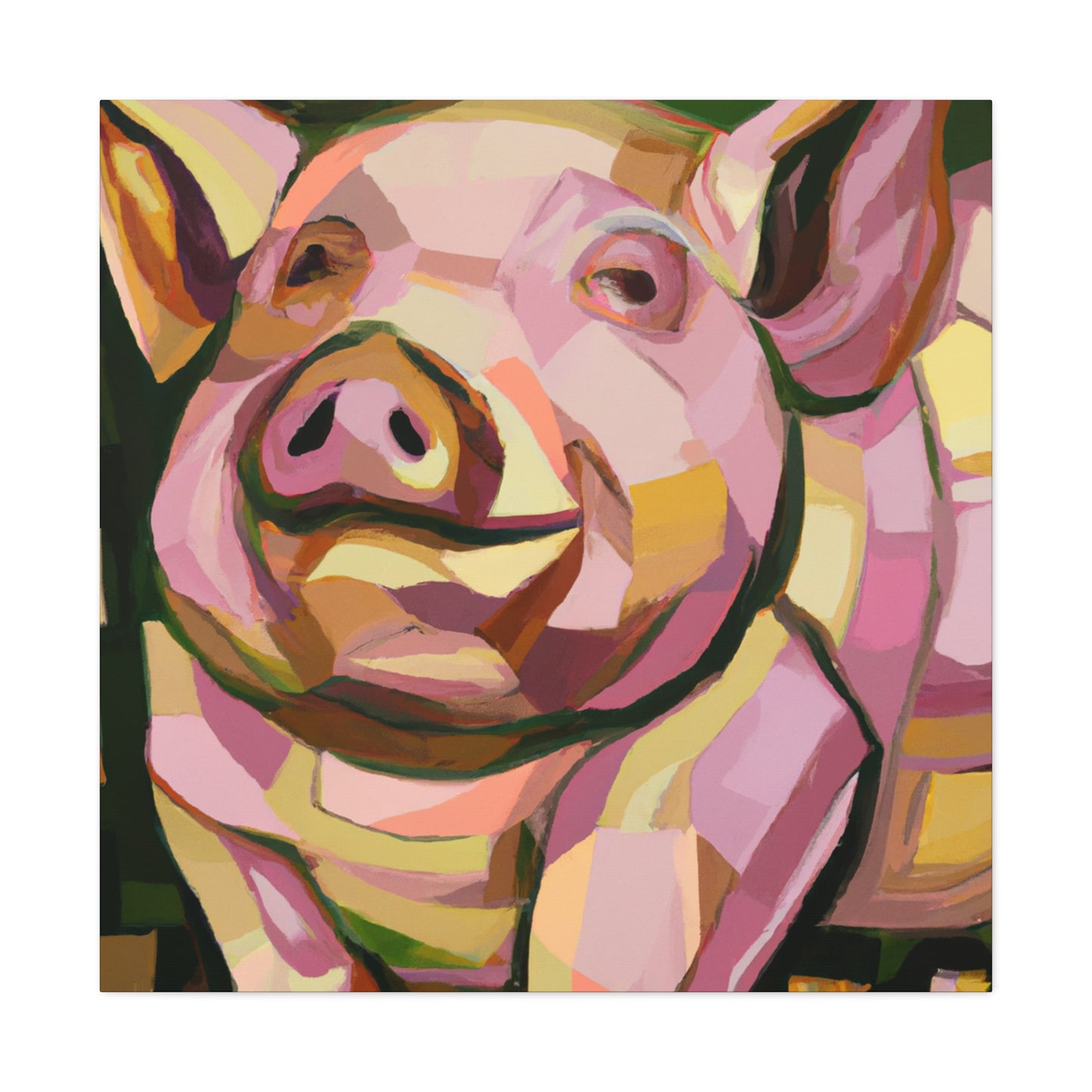 "Pot Belly Pig Deco" - Canvas