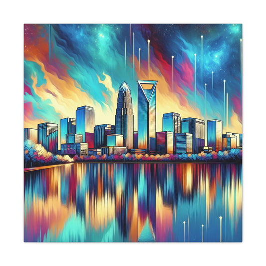 "Charlotte's Vibrant Urban Canvas" - Canvas