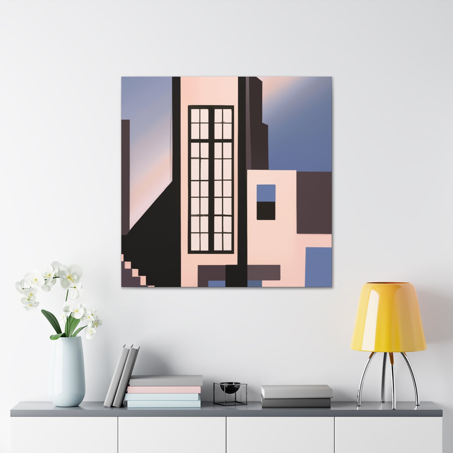 "Minimalist Art Deco Beauty" - Canvas