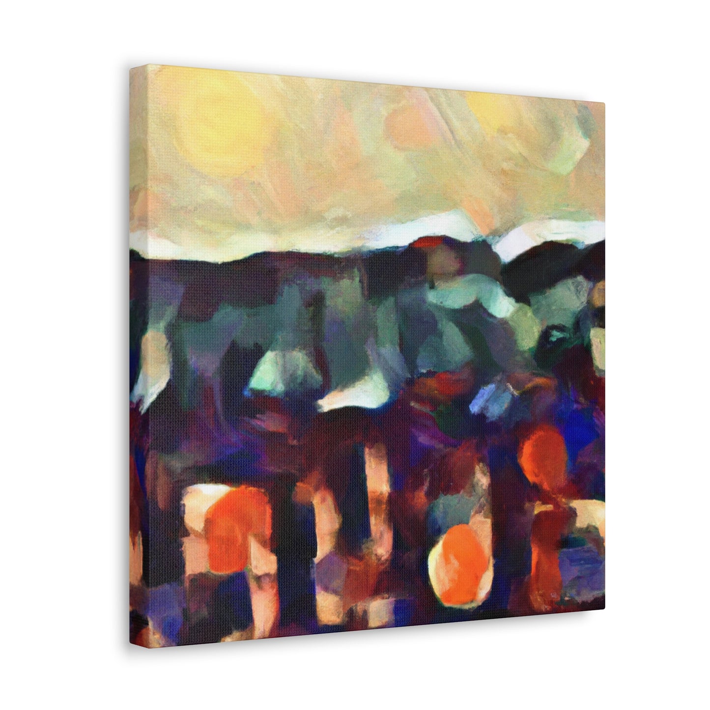 "Mountain Impressionism Scene" - Canvas