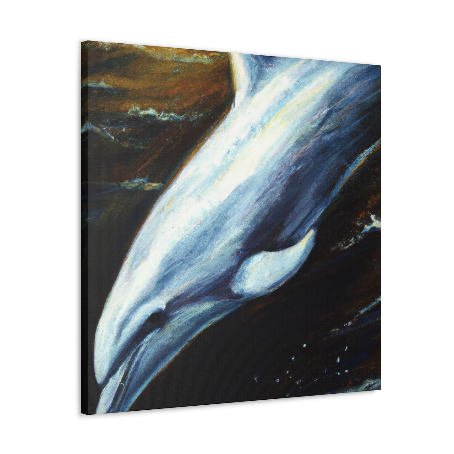 Dolphins in Emerald Seas - Canvas