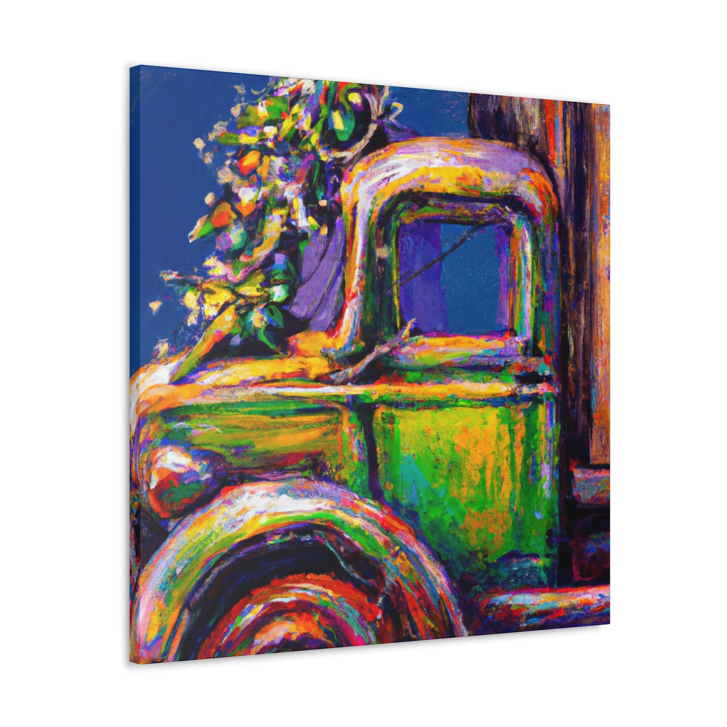 "Yuletide Delivery Wagon" - Canvas