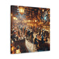 "Clockwork Revelry: Vintage Soirée" - Canvas