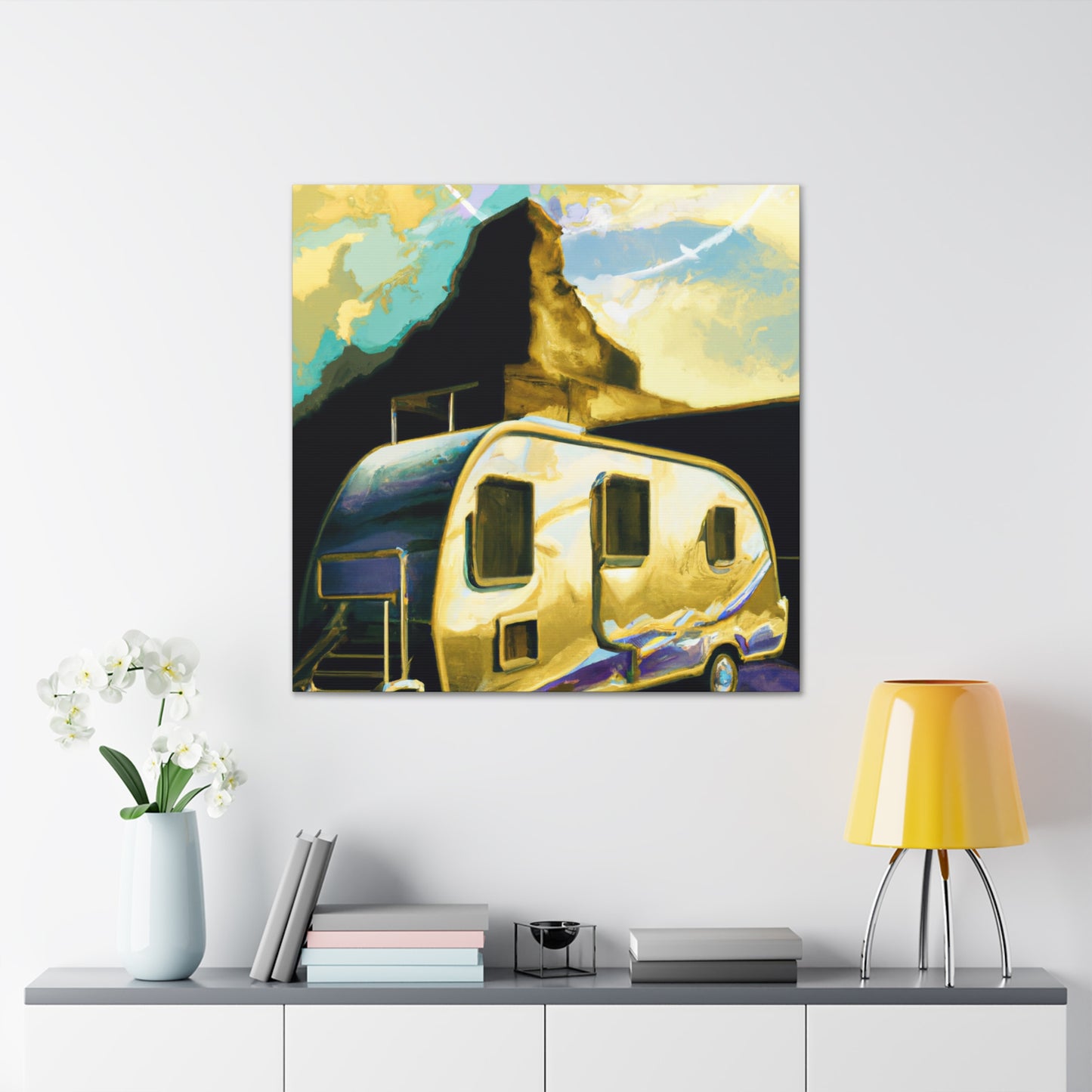 "Camping in Campervans" - Canvas