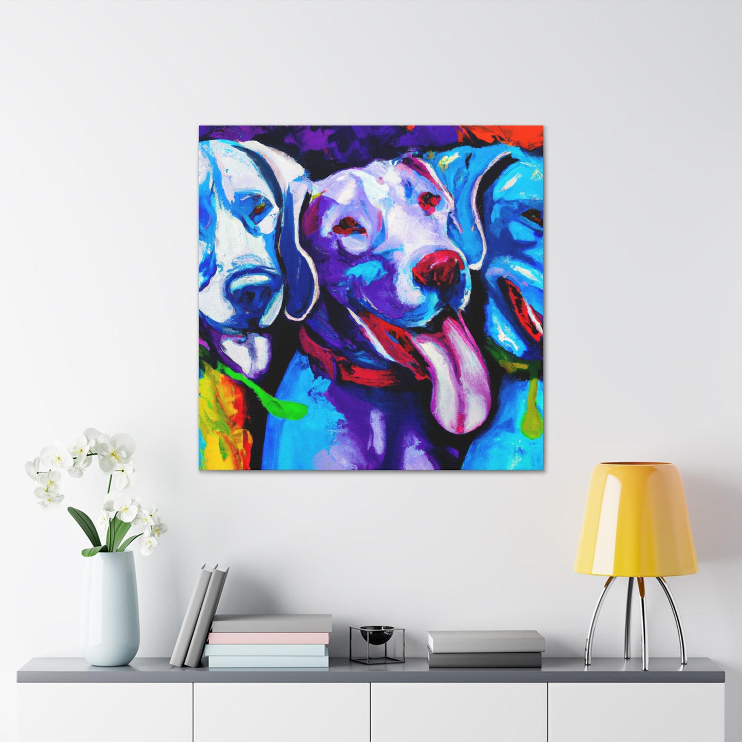 Weimaraner Winter Wonders - Canvas