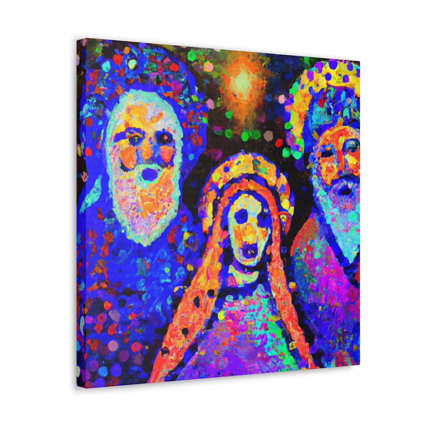 Three Wisemen Pointillism - Canvas