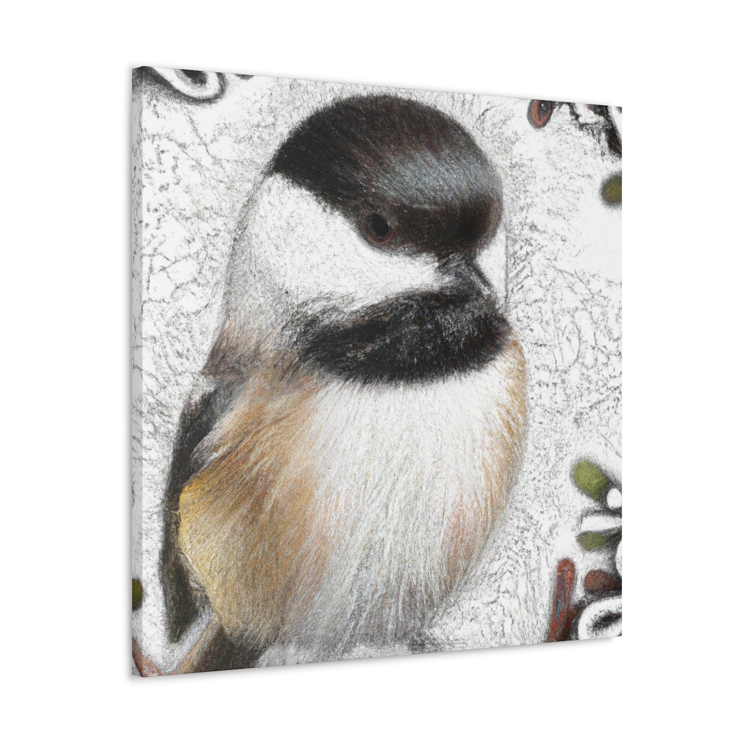 Black-Capped Chickadee Wonders - Canvas