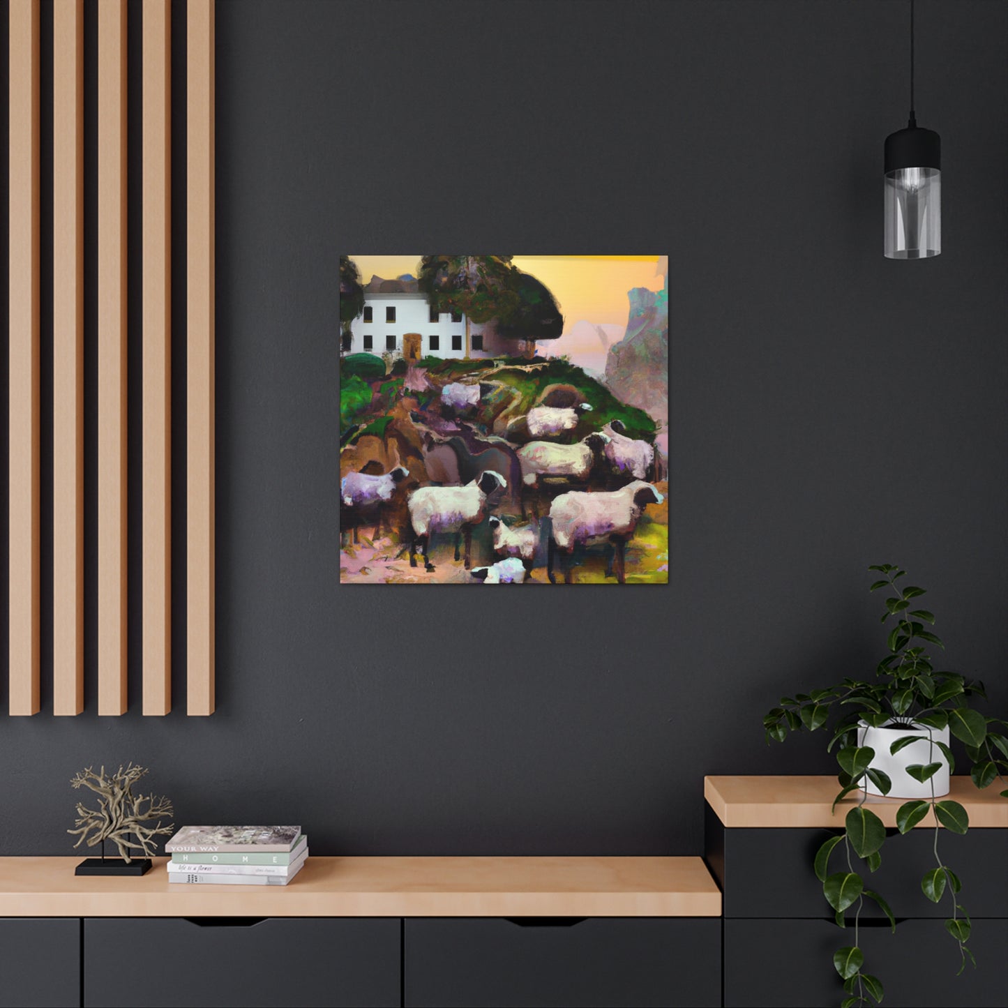 "Sheep in Art Deco" - Canvas