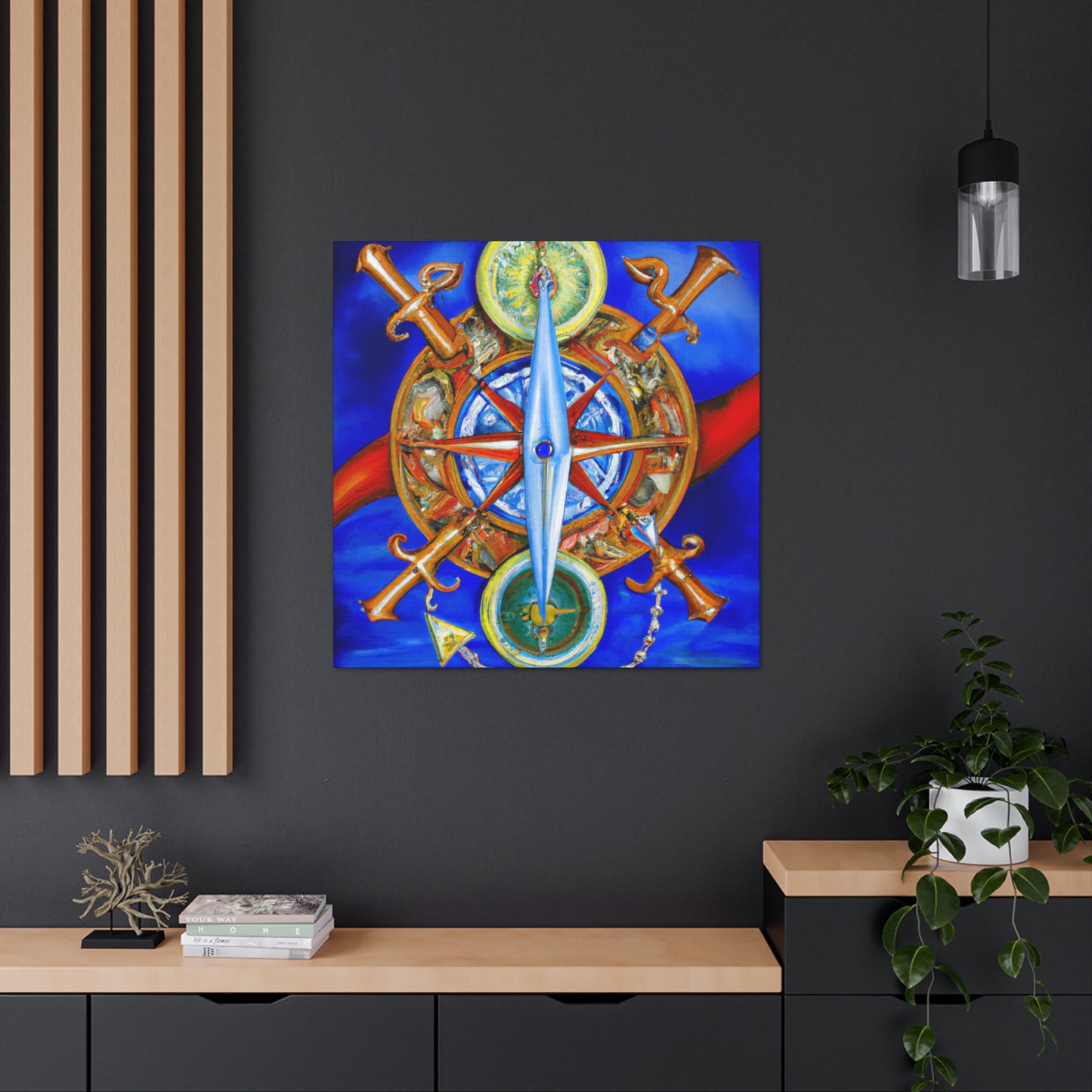 "Compass with a Twist" - Canvas