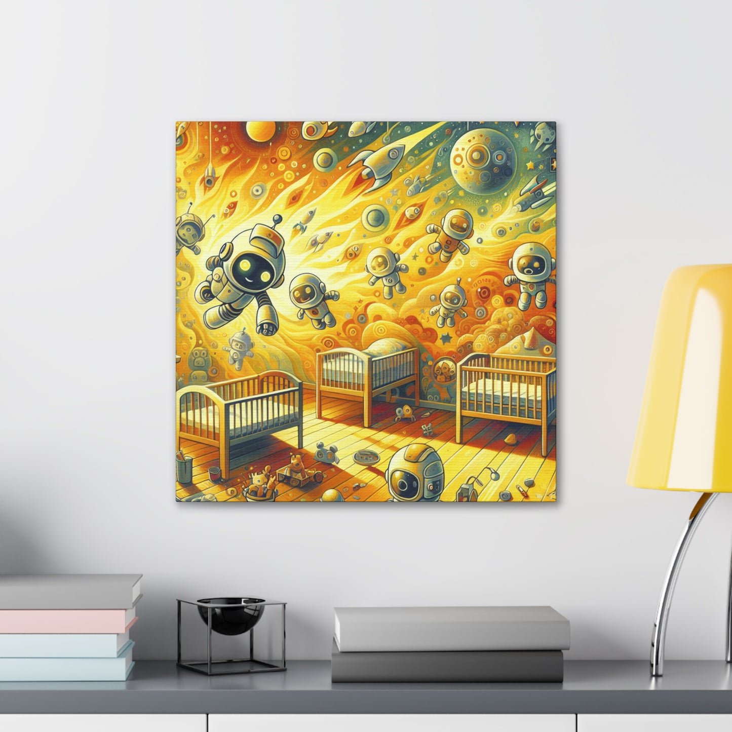 "Robotic Cosmic Capers" - Canvas