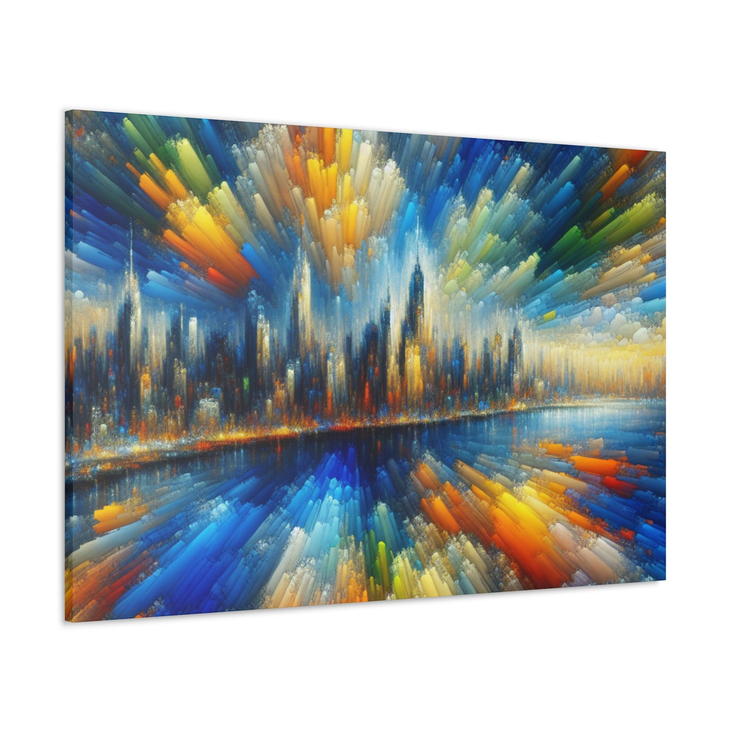 "Vibrant Metropolis Symphony" - Canvas