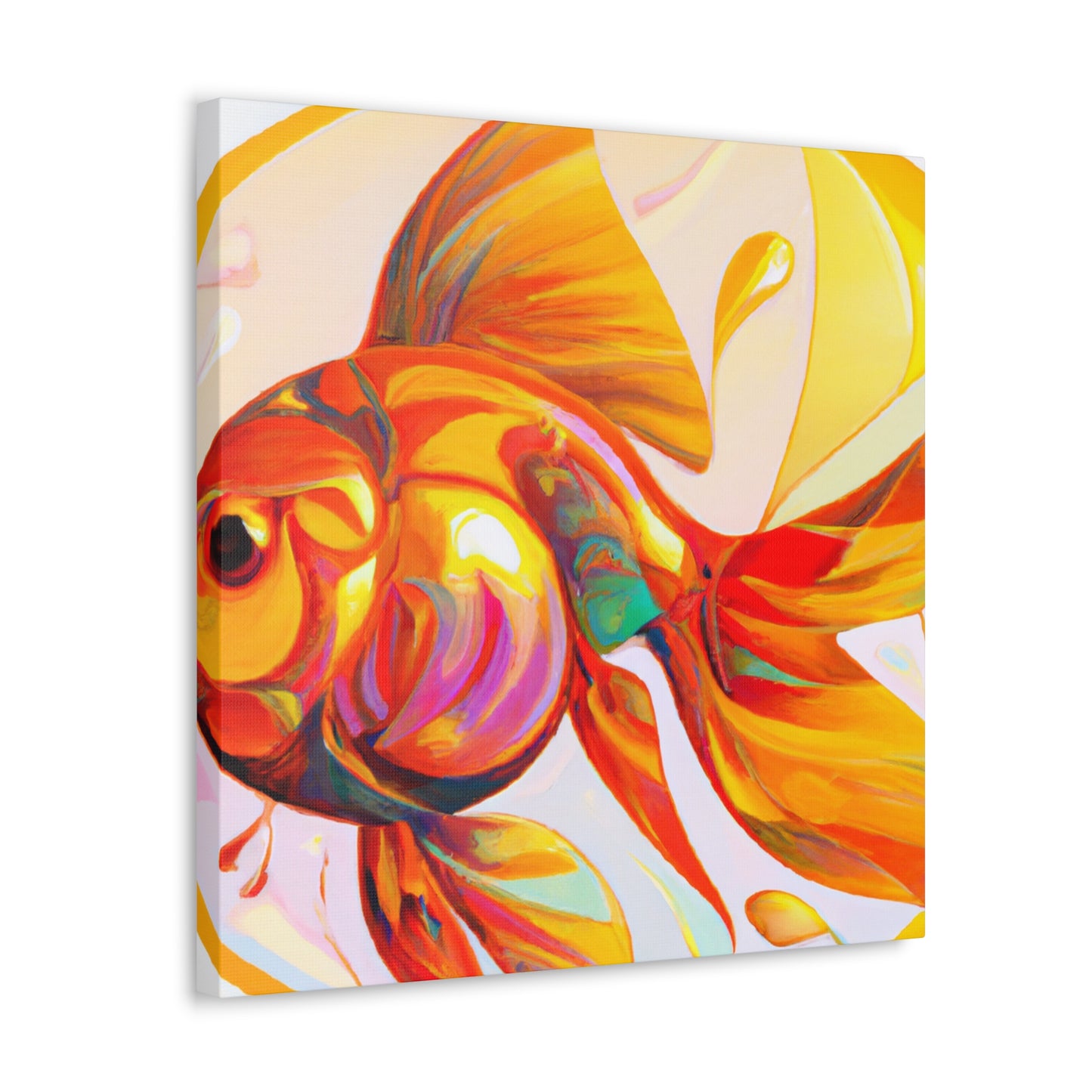 "Golden Fish Splendor" - Canvas