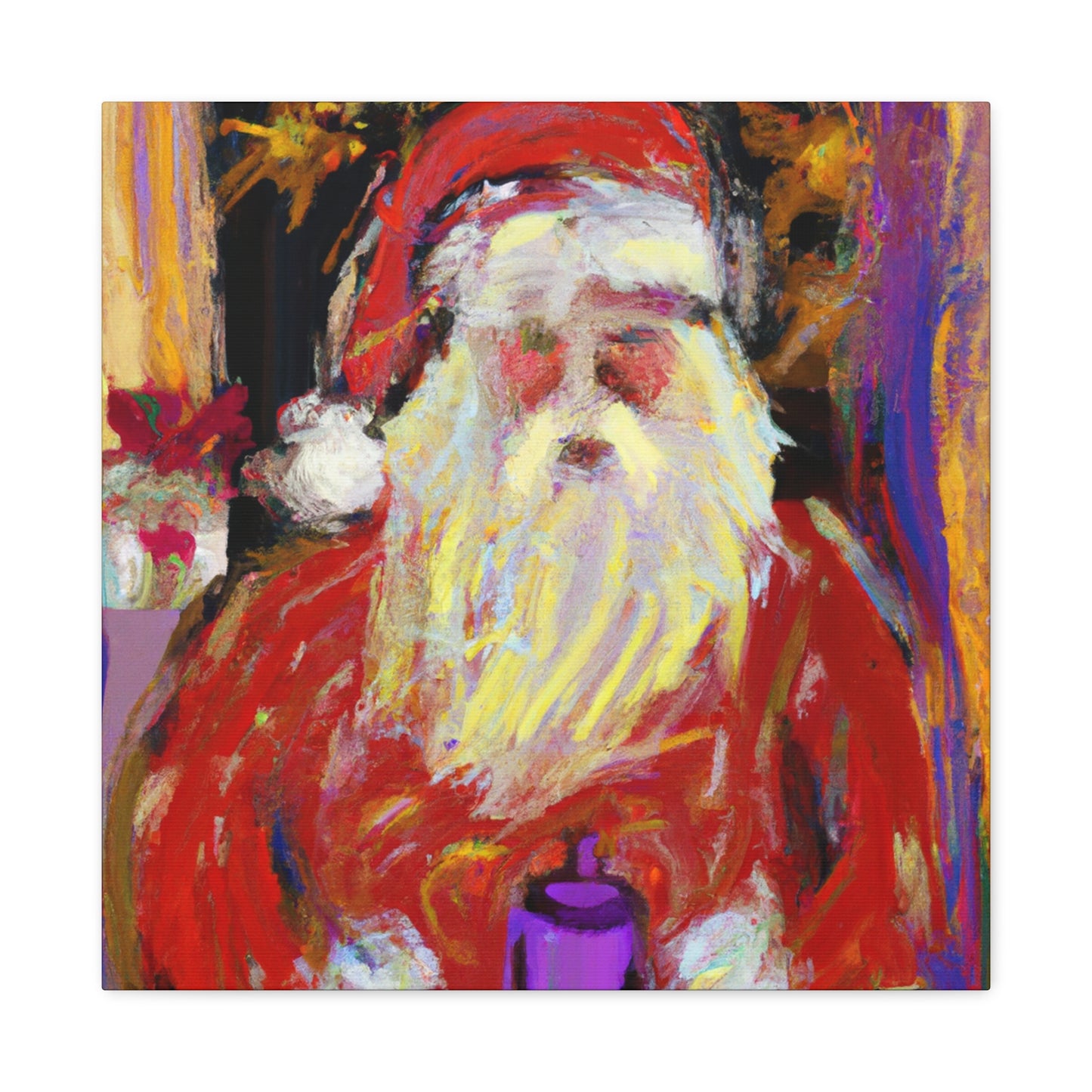 Santa Claus Abstraction - Canvas