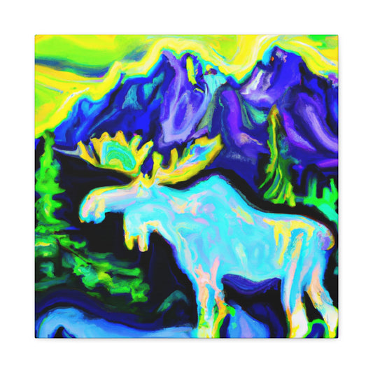 Moose in Fauvism - Canvas