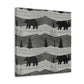 "Black Bear in Deco" - Canvas