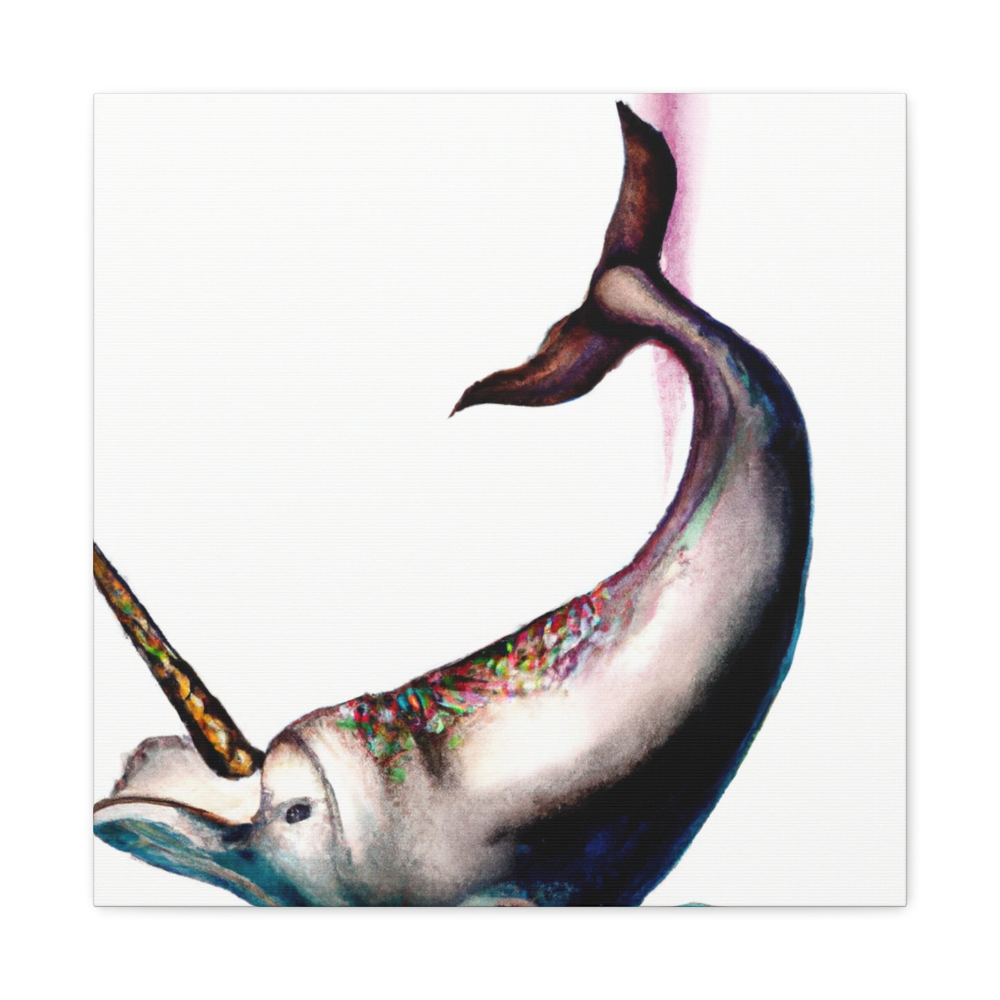 "Mysterious Narwhal Painting" - Canvas