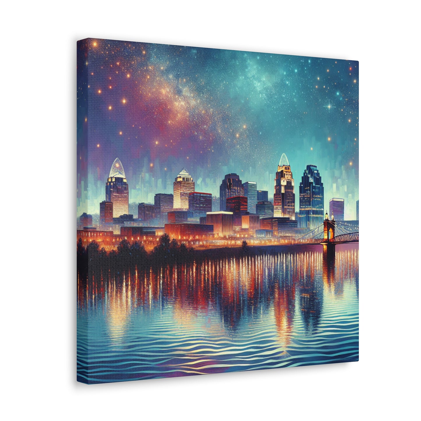 "Urban Tapestry of Cincinnati" - Canvas