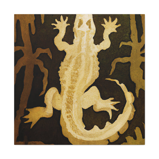 Crocodile's Art Nouveau Dream - Canvas