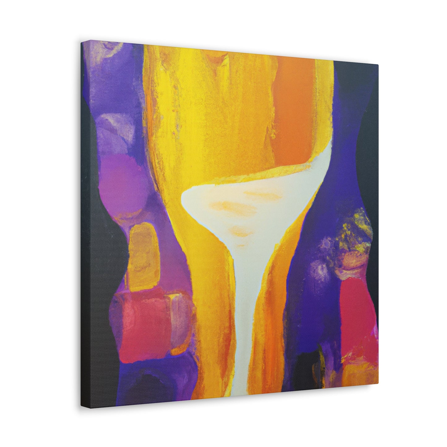 "Wine Glass Reflection" - Canvas