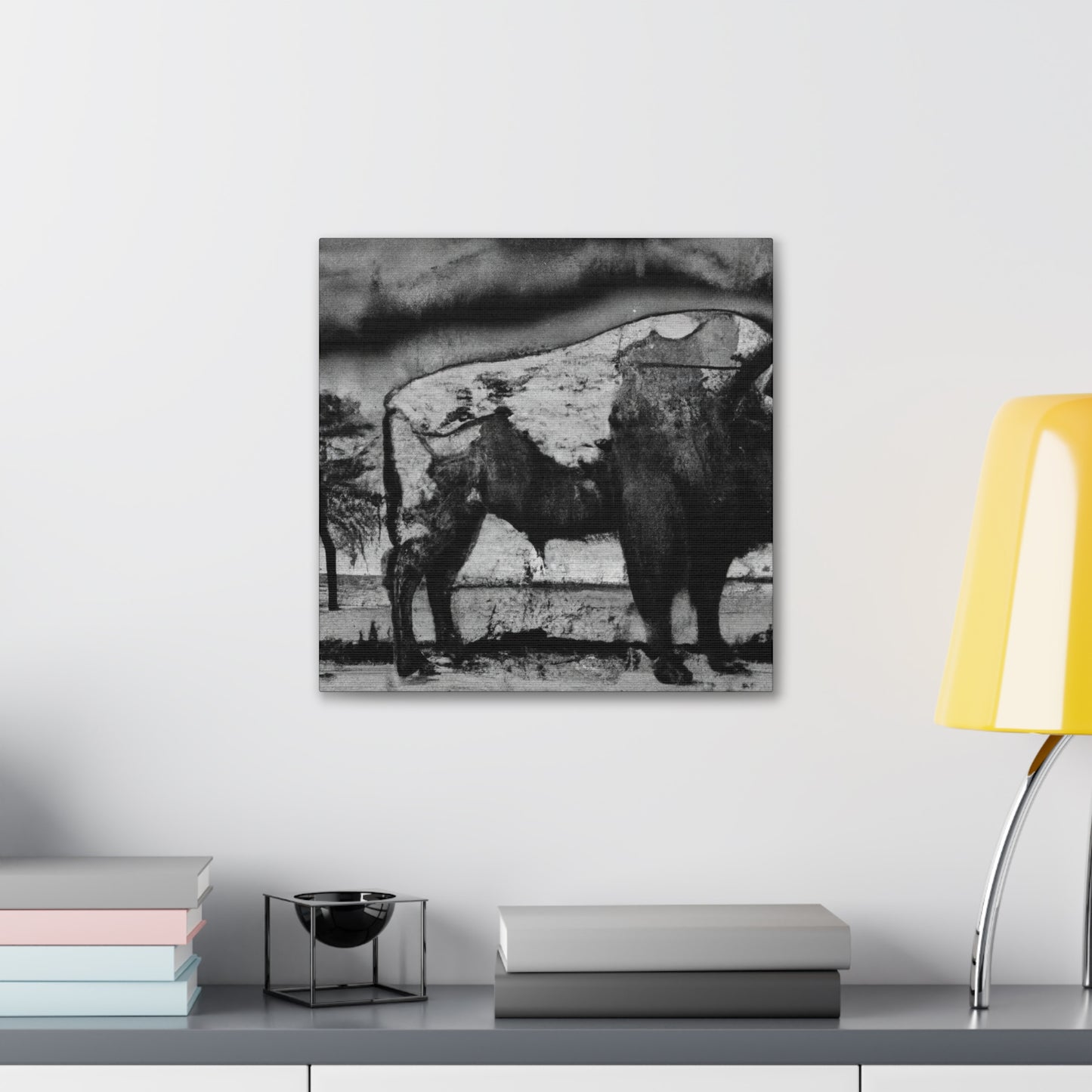 Bison on the Prairie - Canvas