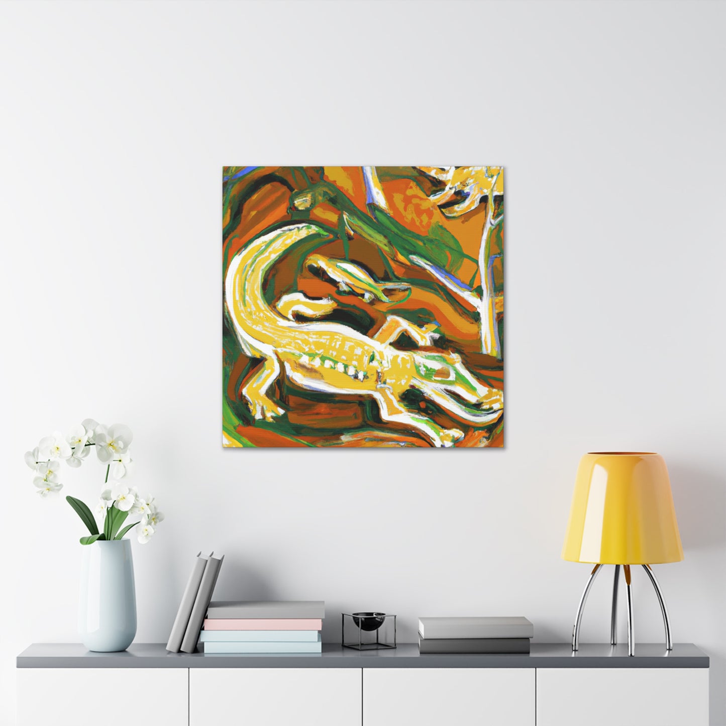 Crocodile in Abstract - Canvas