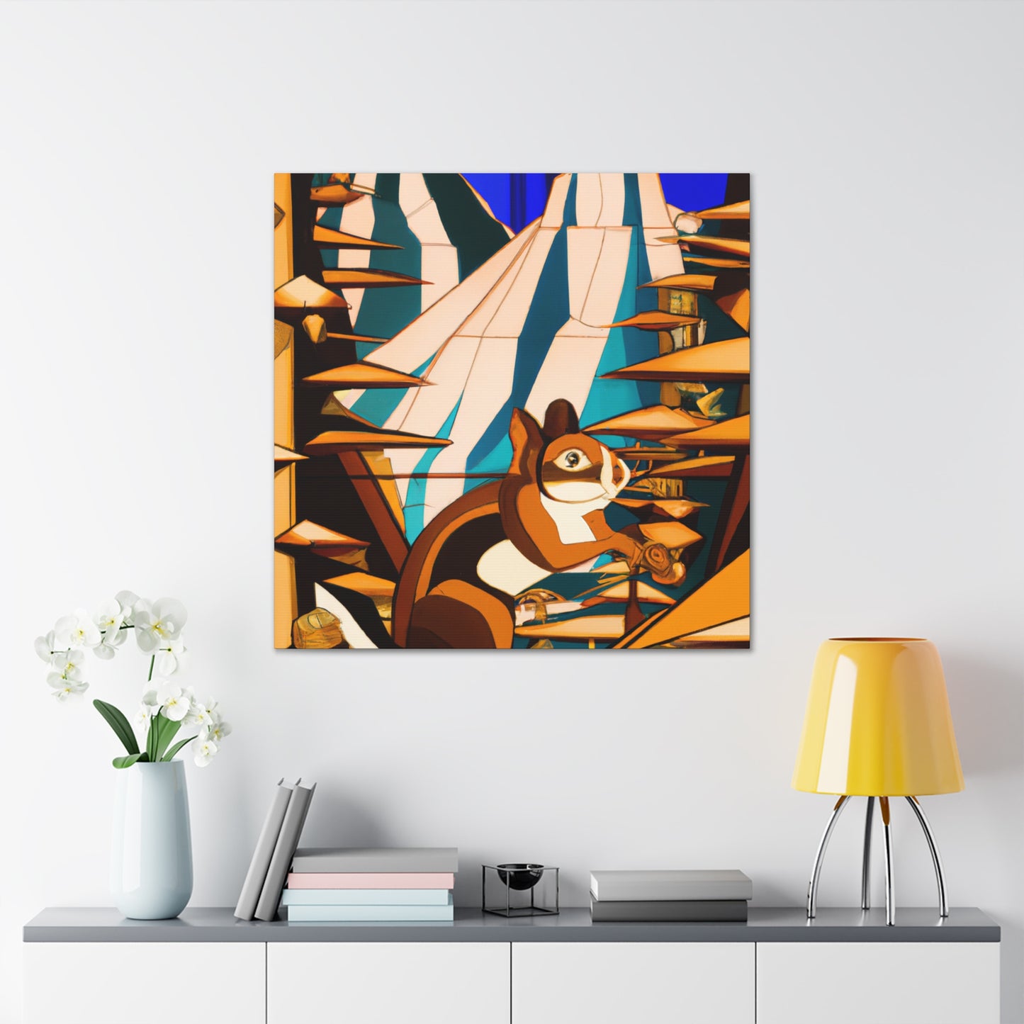 "Chipmunk's Deco Dance" - Canvas