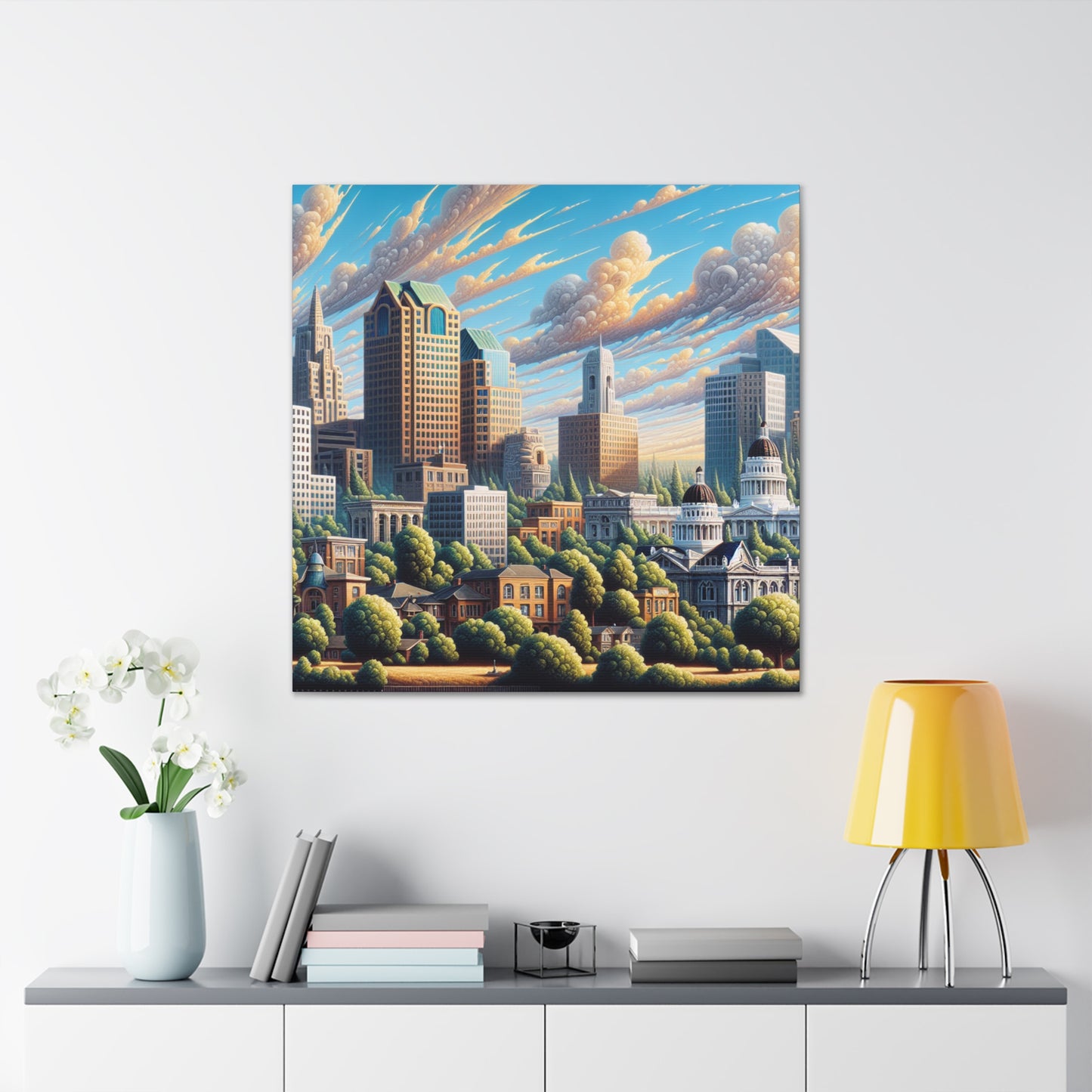 "Sacramento: Dreamlike Metropolis" - Canvas