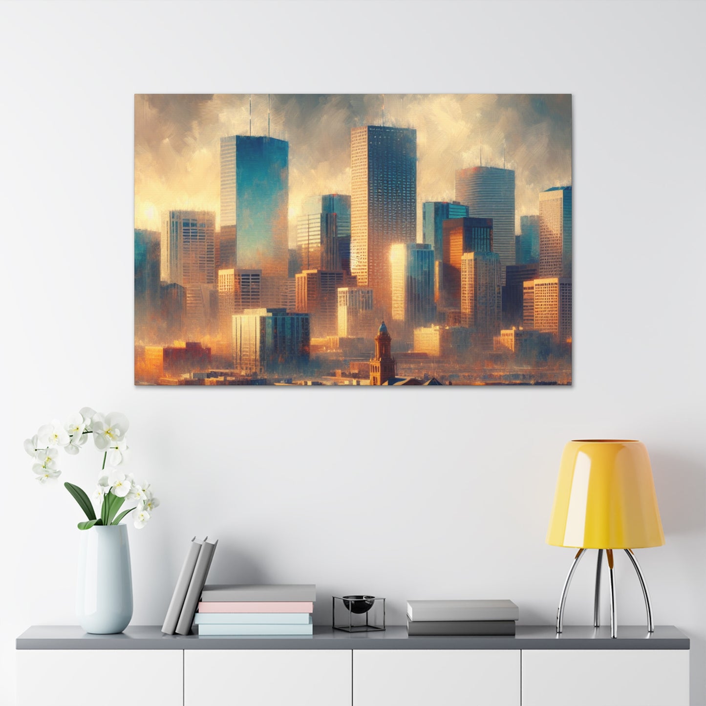 "Metropolis Unveiling Serenity" - Canvas