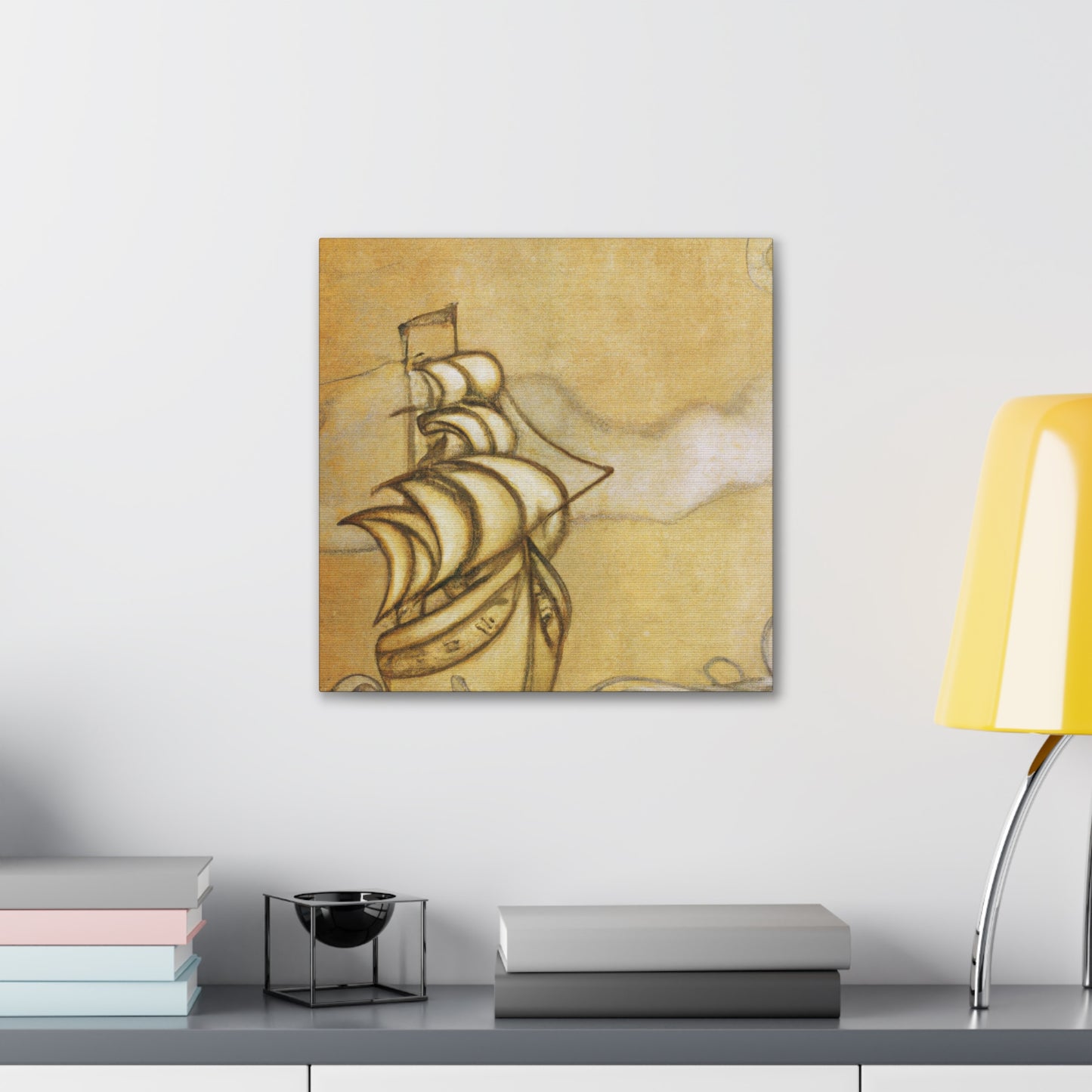 "Ship at Dusk Horizon" - Canvas